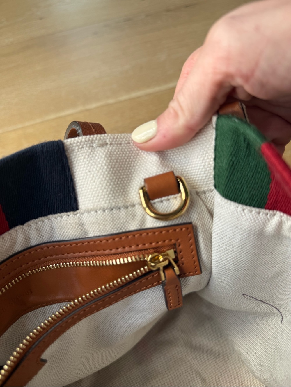 Gucci Interlocking G Web Tote Canvas Small (Authentic) - Picture 8 of 8